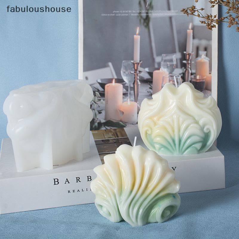 3D Forma De Concha Do Mar Molde De Vela Moldes De Silicone Bonito Jóias Sabão Fazendo DIY Ornamento Ferramenta Pudim Doc