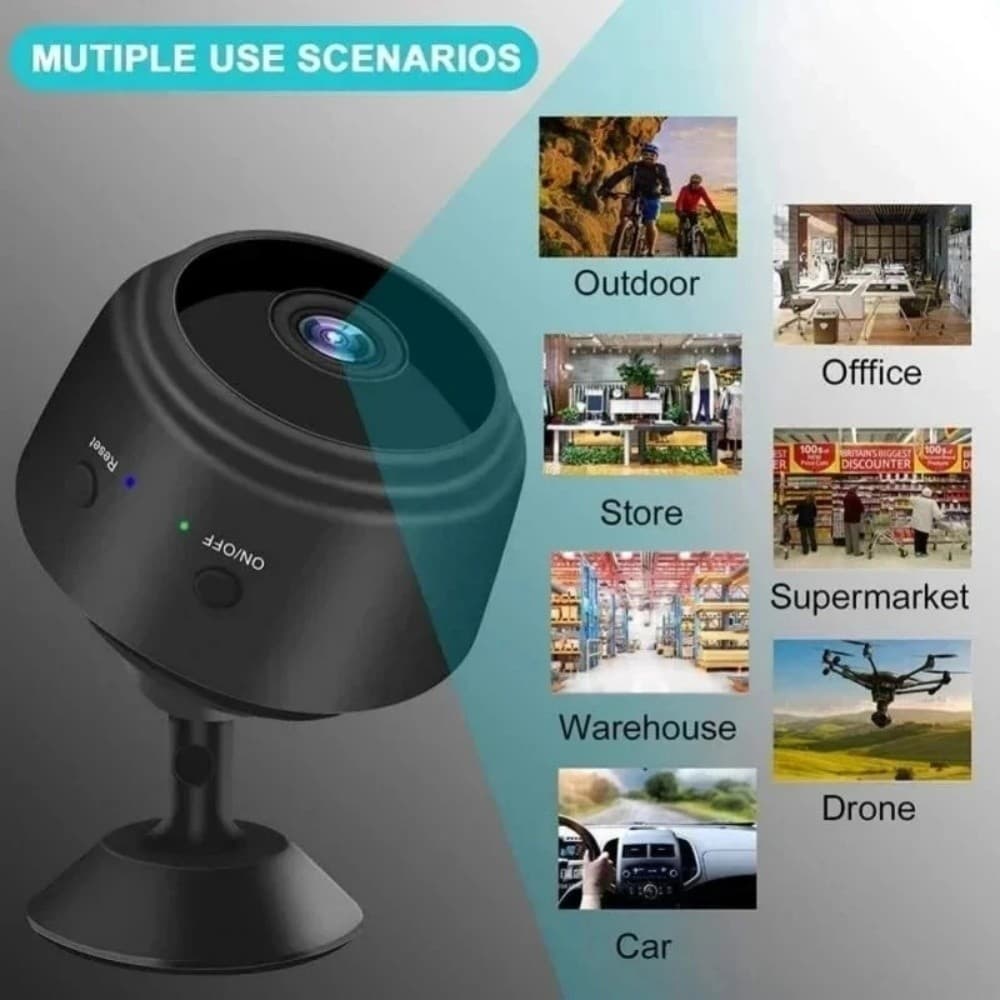 A9 HD WiFi Câmera De Vigilância Em Casa Inteligente Filmadora Monitoramento Vídeo Remoto Visão Noturna Infravermelha Det