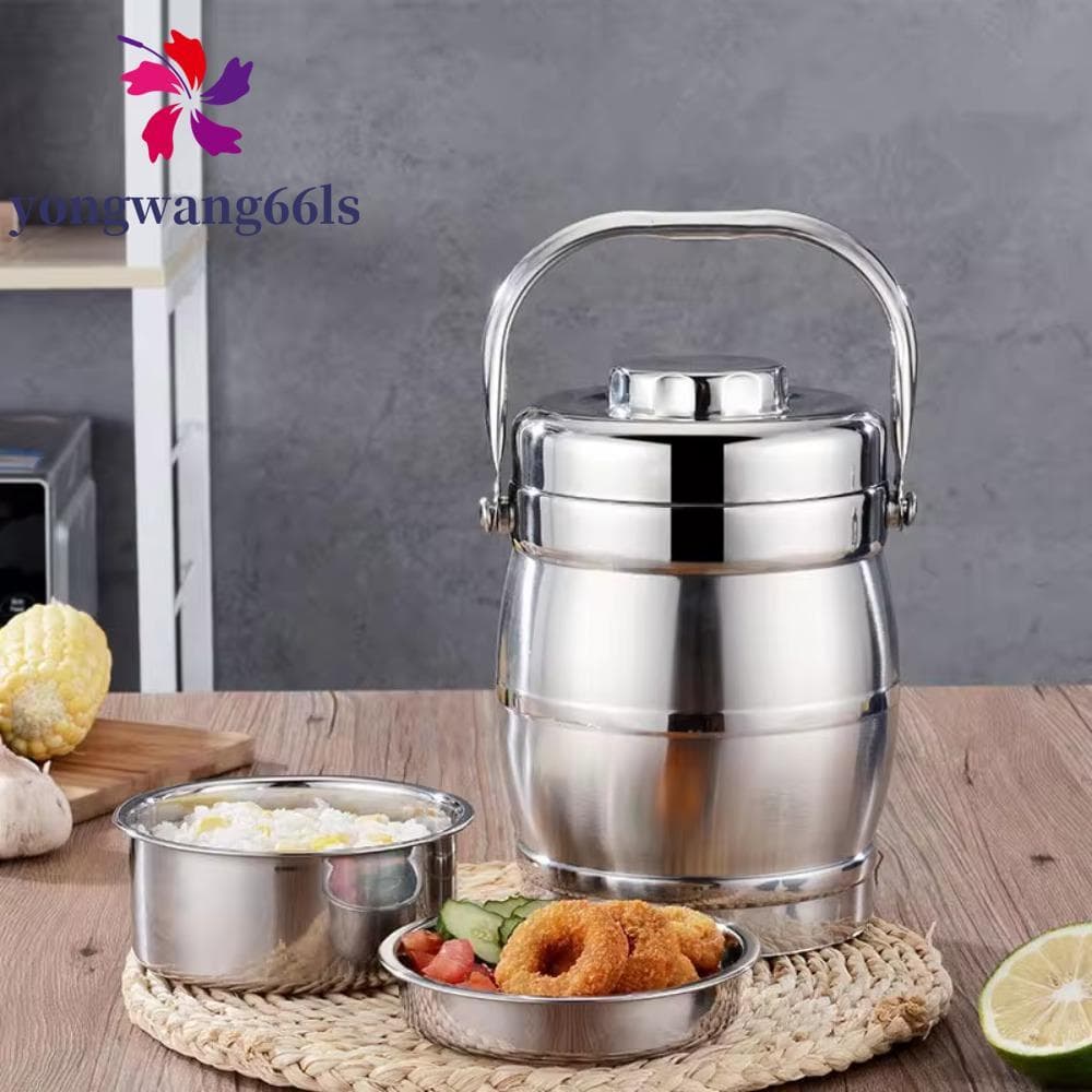 Frasco Térmico Para Alimentos YONGWANG , Lancheira Térmica Com Alça Dobrável À Prova De Vazamentos , Pote Isolado Duráve
