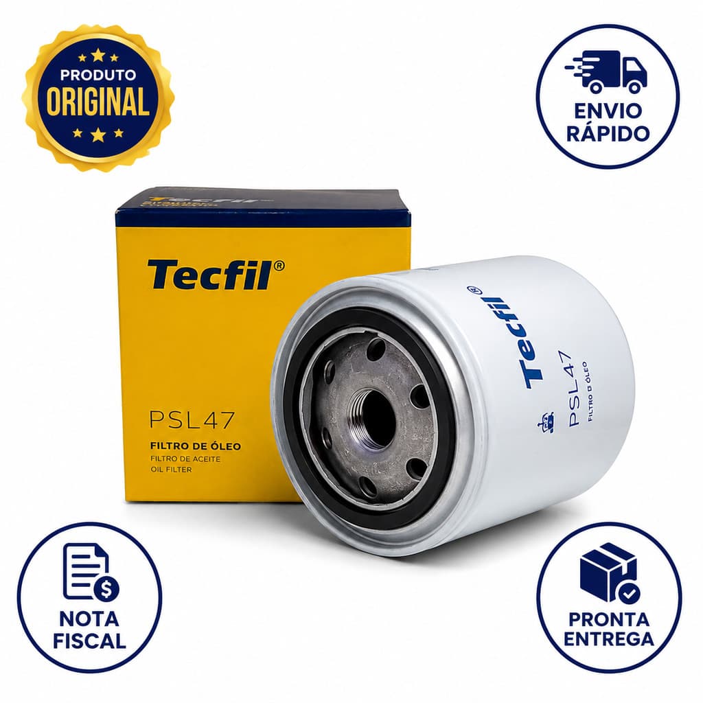 Filtro de Óleo Tecfil PSL47 Fiat Uno 1.0 1.3 1.5 Fiorino Elba Premio 1984 a 2004 Original