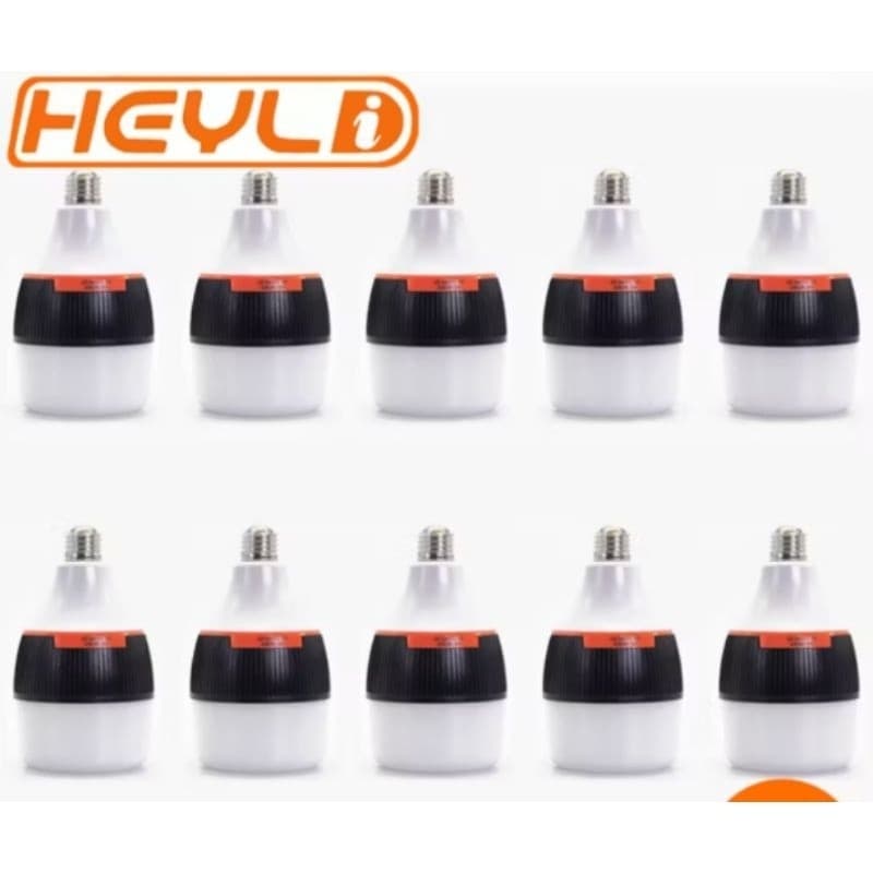 KIT 10 Lâmpadas De Emergência 50w 6h Ligada ApósFaltar Energia Led Bivolt Full Quality Heyli