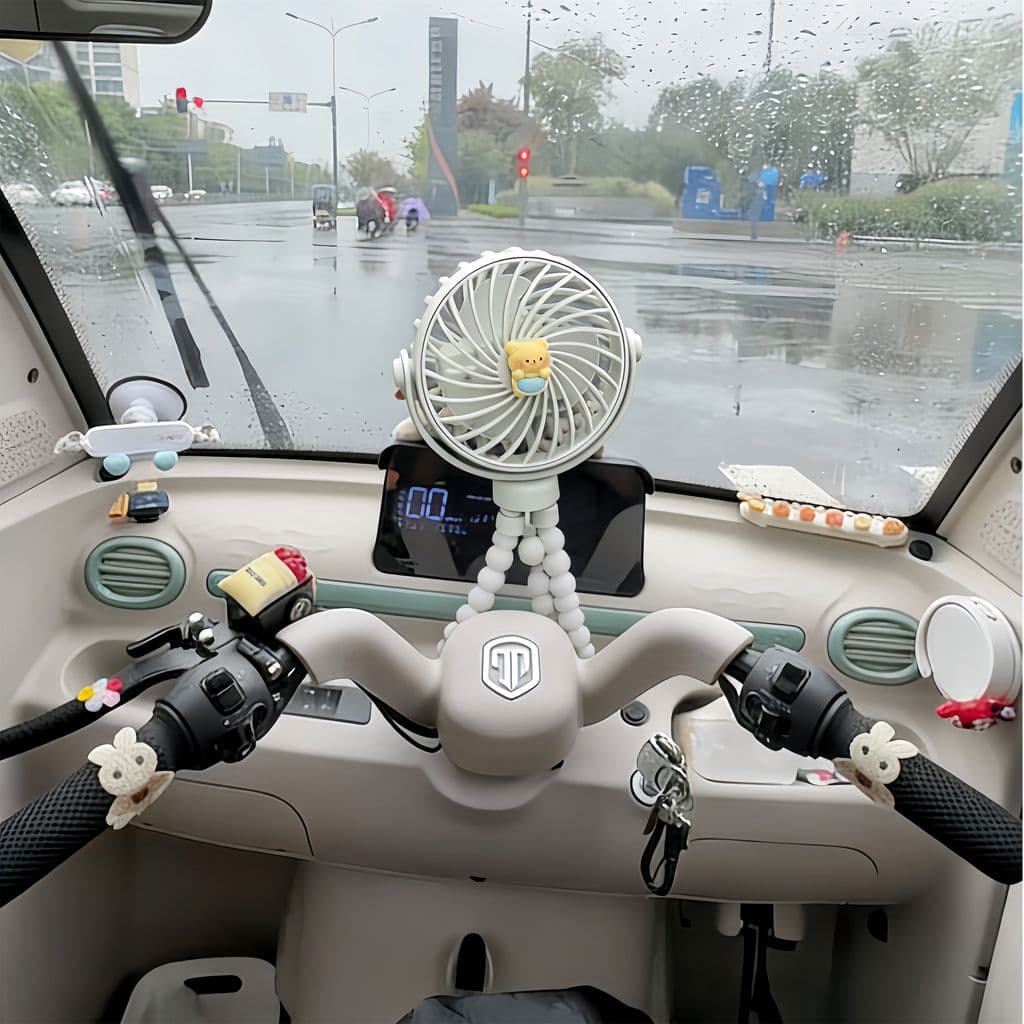 Carro usb ventilador de alto vento triciclo ventilador especial carregamento polvo Mini pequeno ventilador forte vida út