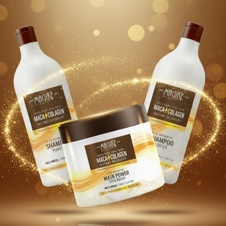 Kit  Shampoo + Condicionador 1l + Máscara Macadamia   argain e Colágeno 500g