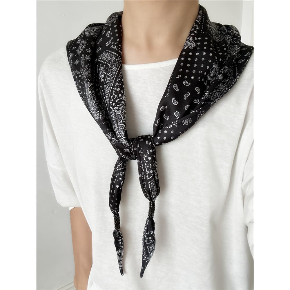 Triângulo cachecol feminino xale primavera outono estilo coreano atmosfera inverno caju nozes estilo étnico lenço de sed