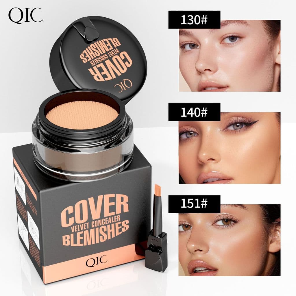 [Estoque pronto] QIC Corretivo Sardas Tatuagem Corretivo Fundação Creme Olheiras Marcas de Acne Cobertura Manchas Maquia