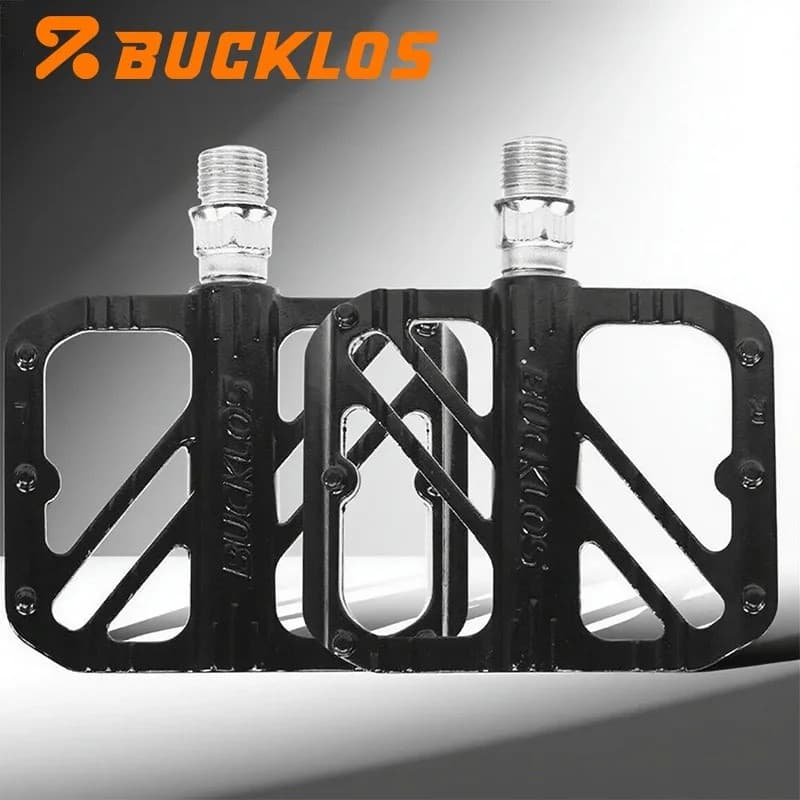 Pedal de Bicicleta BUCKLOS 9/16 com Rolamento Selado, Pedal Plano de Alumínio para Bicicleta de Montanha R36