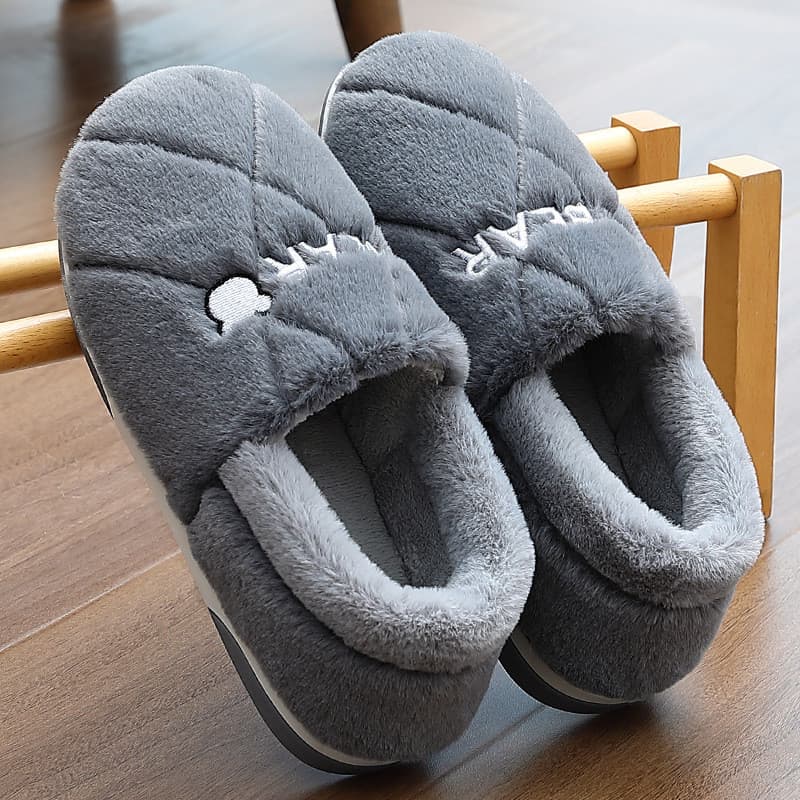 Chinelos de algodão de salto masculino tamanho grande 4947 inverno 2025 novo estilo interior mobiliário doméstico forro