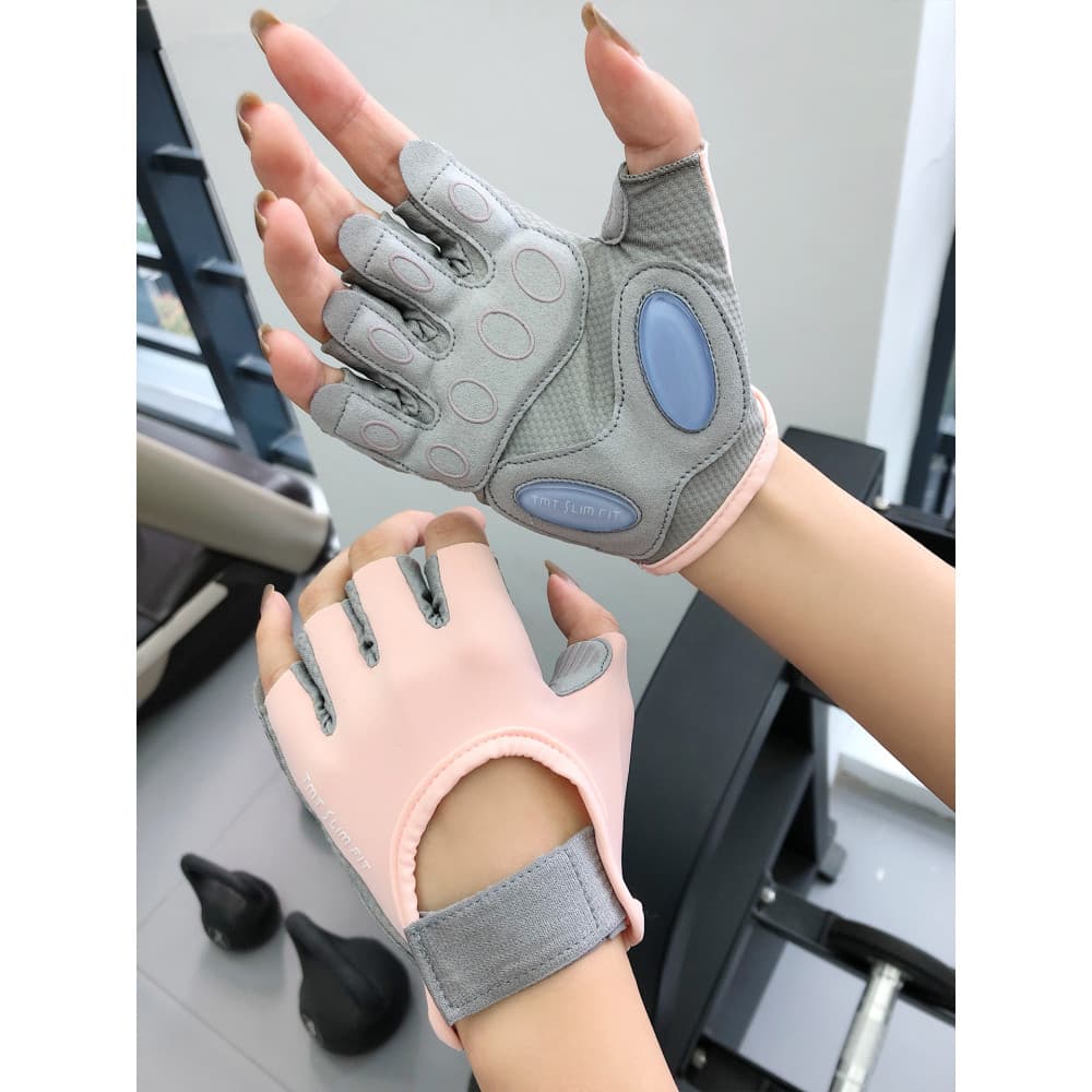 Annerun esportes luvas de meio dedo feminino antiderrapante mão guarda haltere luvas de Fitness esportes equipamentos de