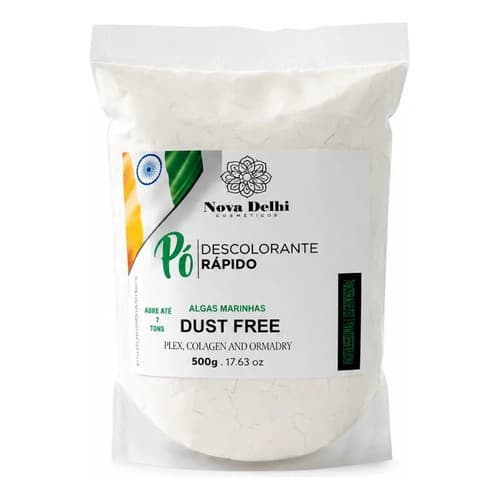 Nova Delhi Pó Descolorante Plex Colágeno White 500g 9 Tons Clareamento