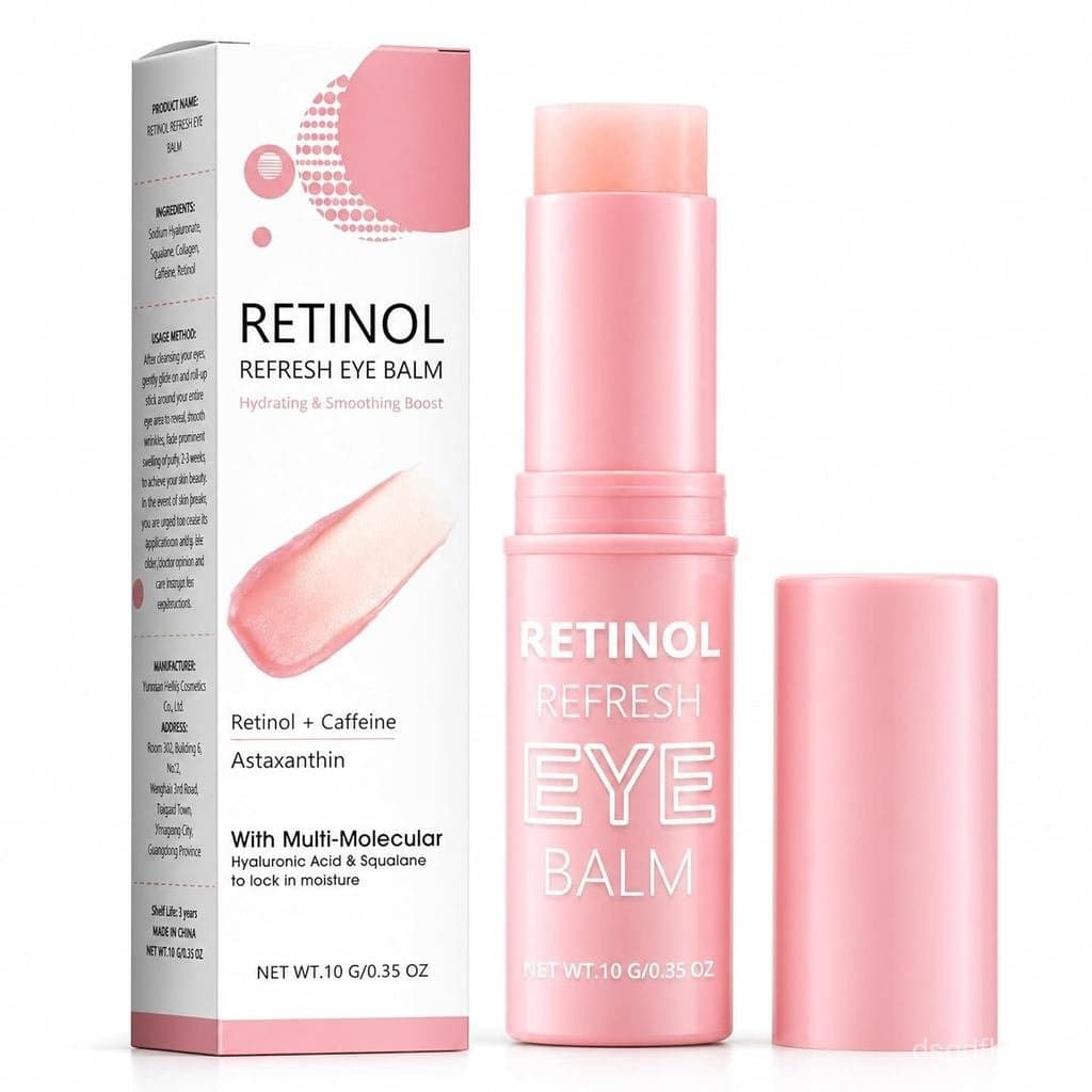 Bálsamo Multiuso para Olhos RETINOL REFRESH PDRN Pink Collagen Volume, 10g |   Cafeína, Astaxantina, Ácido Hialurônico e