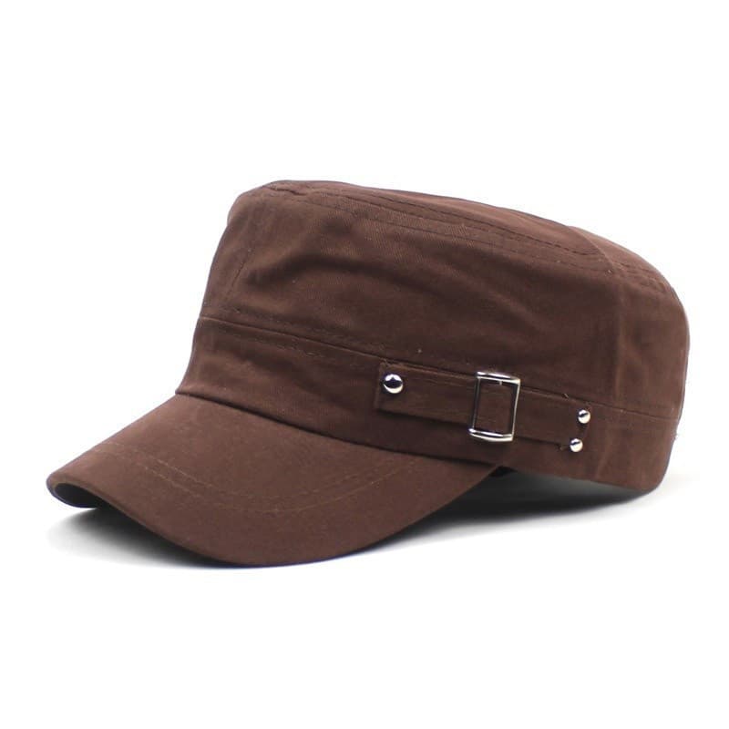 Boné Militar Masculino Primavera e Verão Boné de Beisebol de Algodão com Fivela Lateral Proteção Solar Esportiva