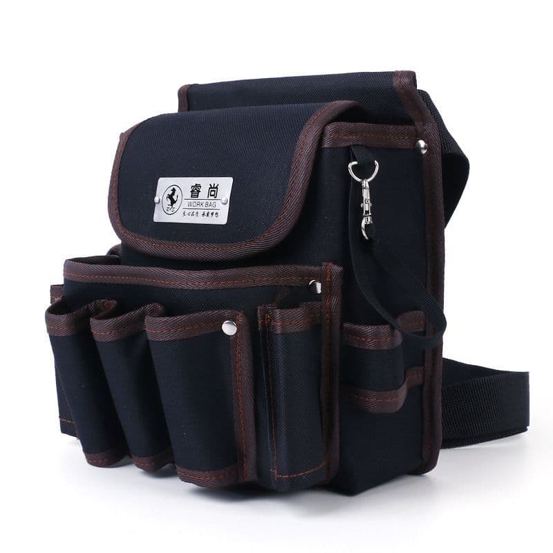 Bolsa de ferramentas para eletricista alemão Bolsa de cintura de lona Bolsa de armazenamento espessada para canteiro de