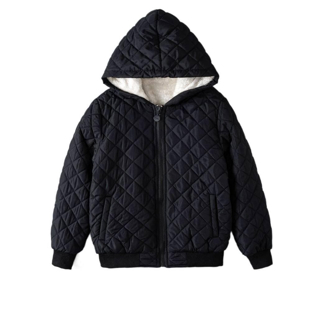 Casaco de Lã com Capuz Grosso e Casual para Meninas, Tendência Outono Inverno XJN