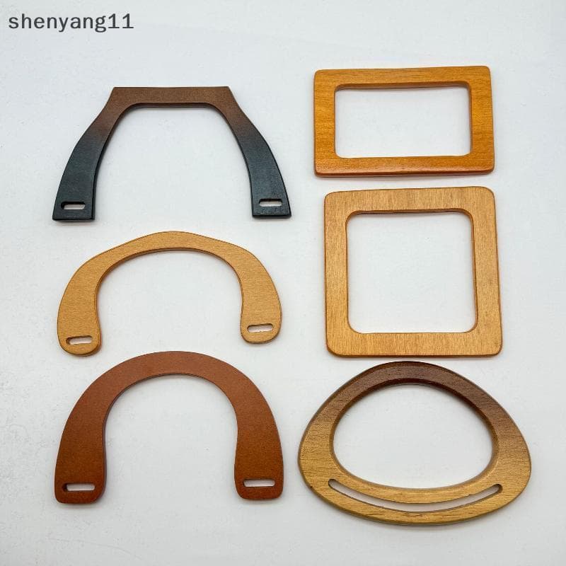 shen Alça De Bolsa De Madeira Para Bolsas DIY , Quadrada , Alças Clássicas De Substituição Artesanal , Acessórios yang