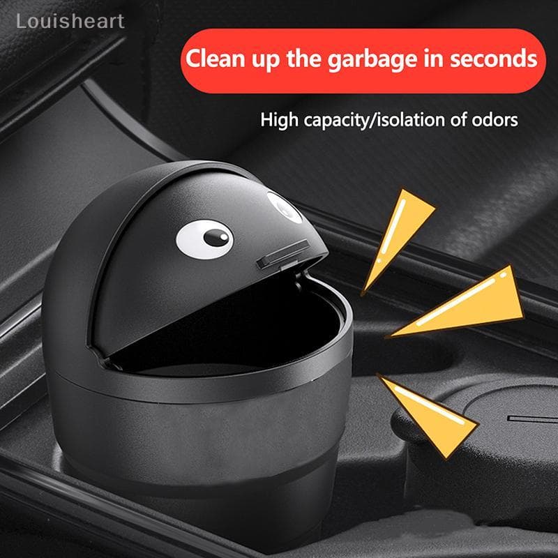 < Louish > Lixeira Universal Para Carro , Organizador Automático , Caixa De Armazenamento Com Tampa Giratória , Mini Aut