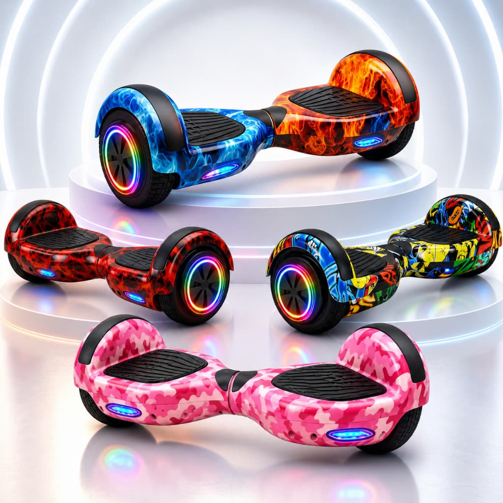 Hoverboard Skate Elétrico 6.5 Polegadas  com Led e Bluetooth