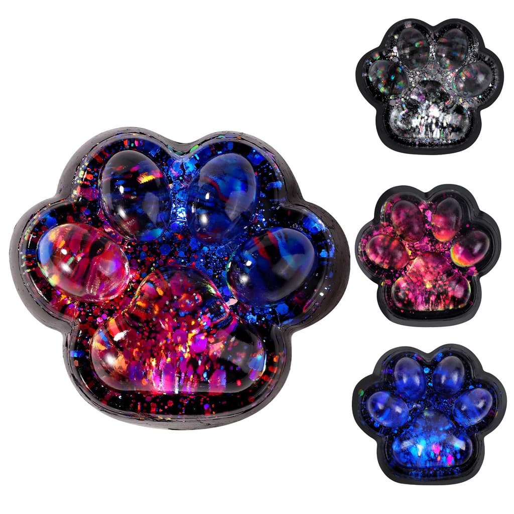 1pc Bonito Lantejoulas Gato Garra Mole Brinquedo Fidget Recuperação Lenta De Alívio Do Estresse