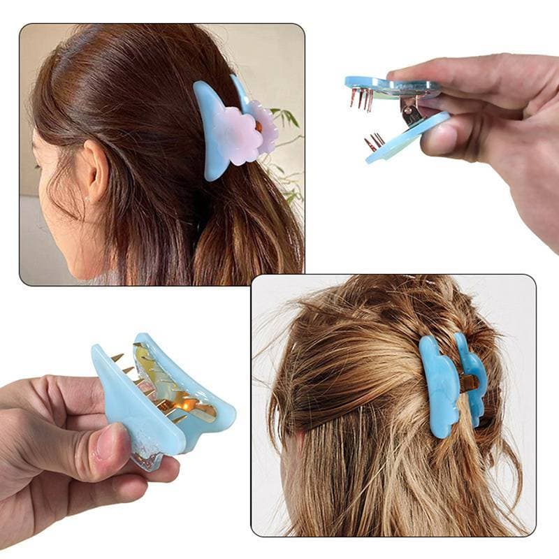 Forforce1 Clipes De Garra De Cabelo , Moldes De Resina De Silicone , Presilhas Geométricas De Metal Epóxi Para DIY , Mul