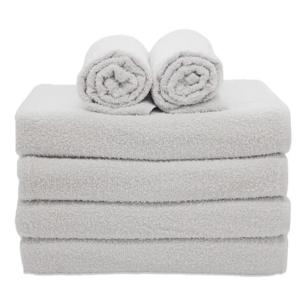 Kit 20 Toalhas De Rosto Salão De Beleza Plaza Branco Atacado Branco Liso