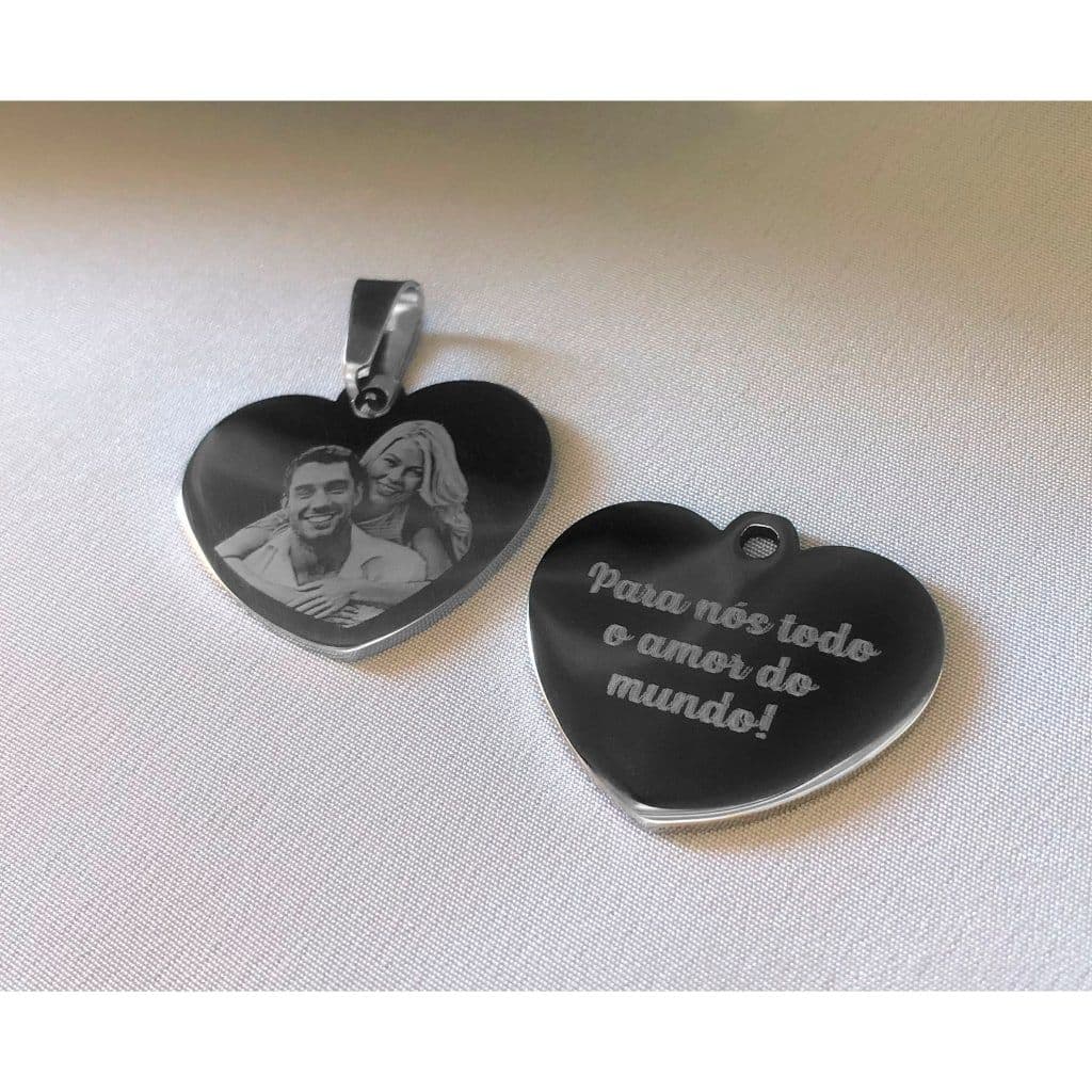 Colar Pingente Coração Feminino Personalizado Foto