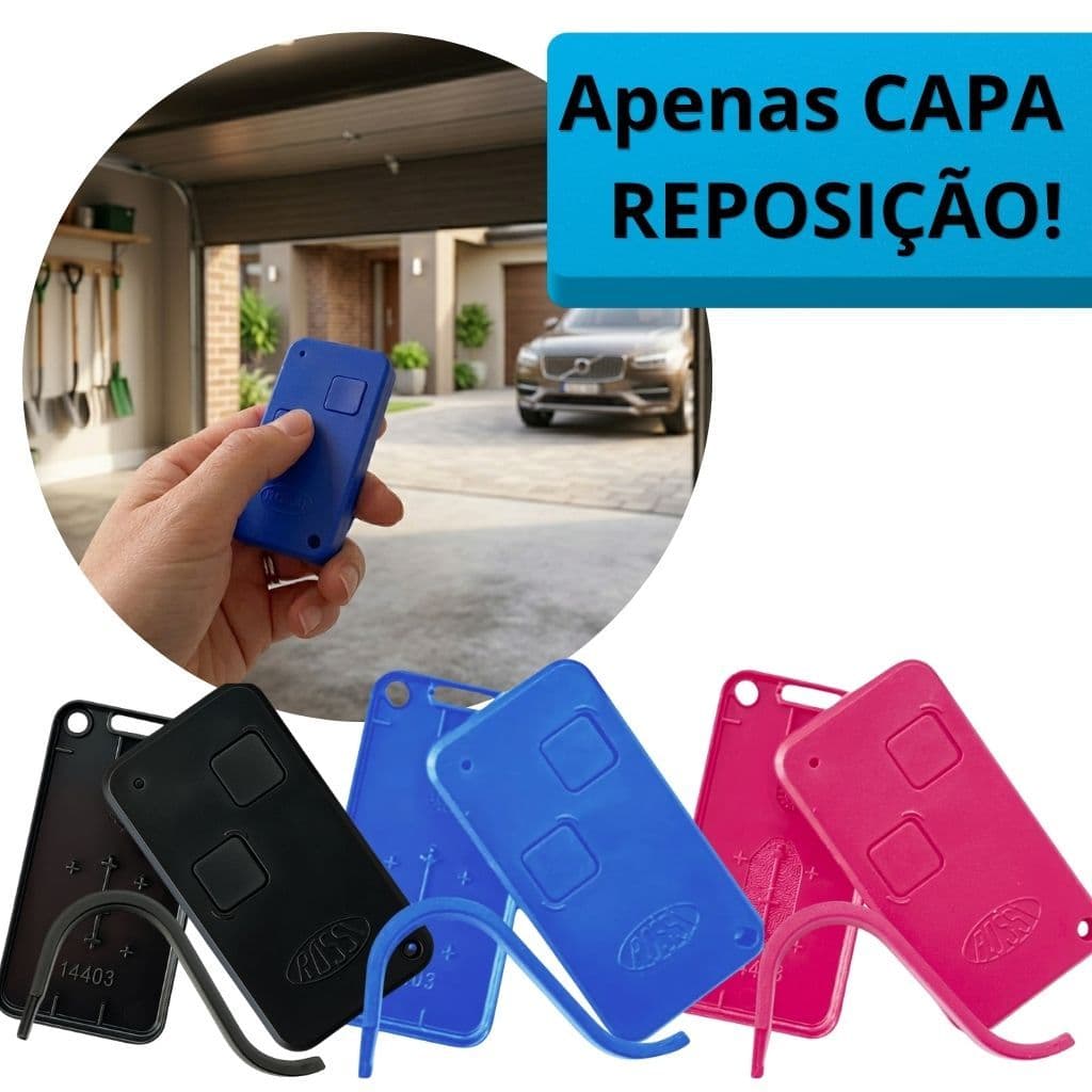 Carcaça para Controle NTX Rossi Frente Fundo Botão Clip