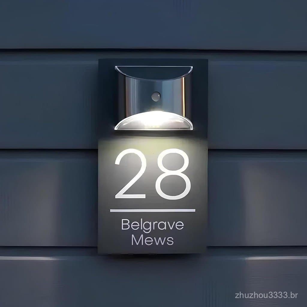 A BeNsil pode personalizar números de casa modernos, placas de número de casa personalizadas para exteriores movidas a e