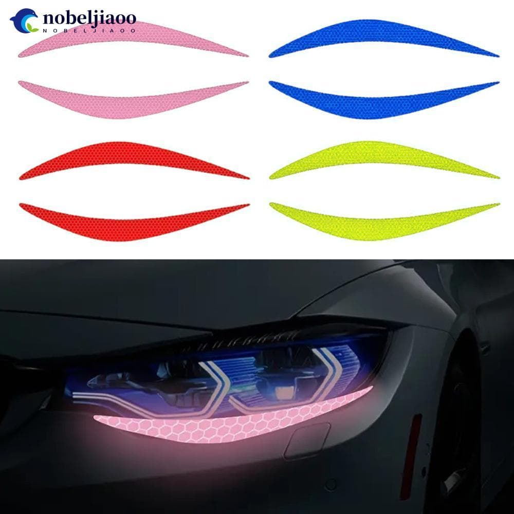 NOBELJIAOO Adesivos De Sobrancelha Refletivos Para Farol De Carro À Prova D'água Estilo Personalizado Melhora A Visibili