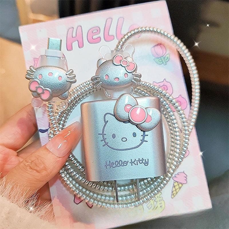 Capa protetora fofa da Hello Kitty, compatível com os modelos de iPhone 12/13/14/15, suporta carregamento r KF5I.