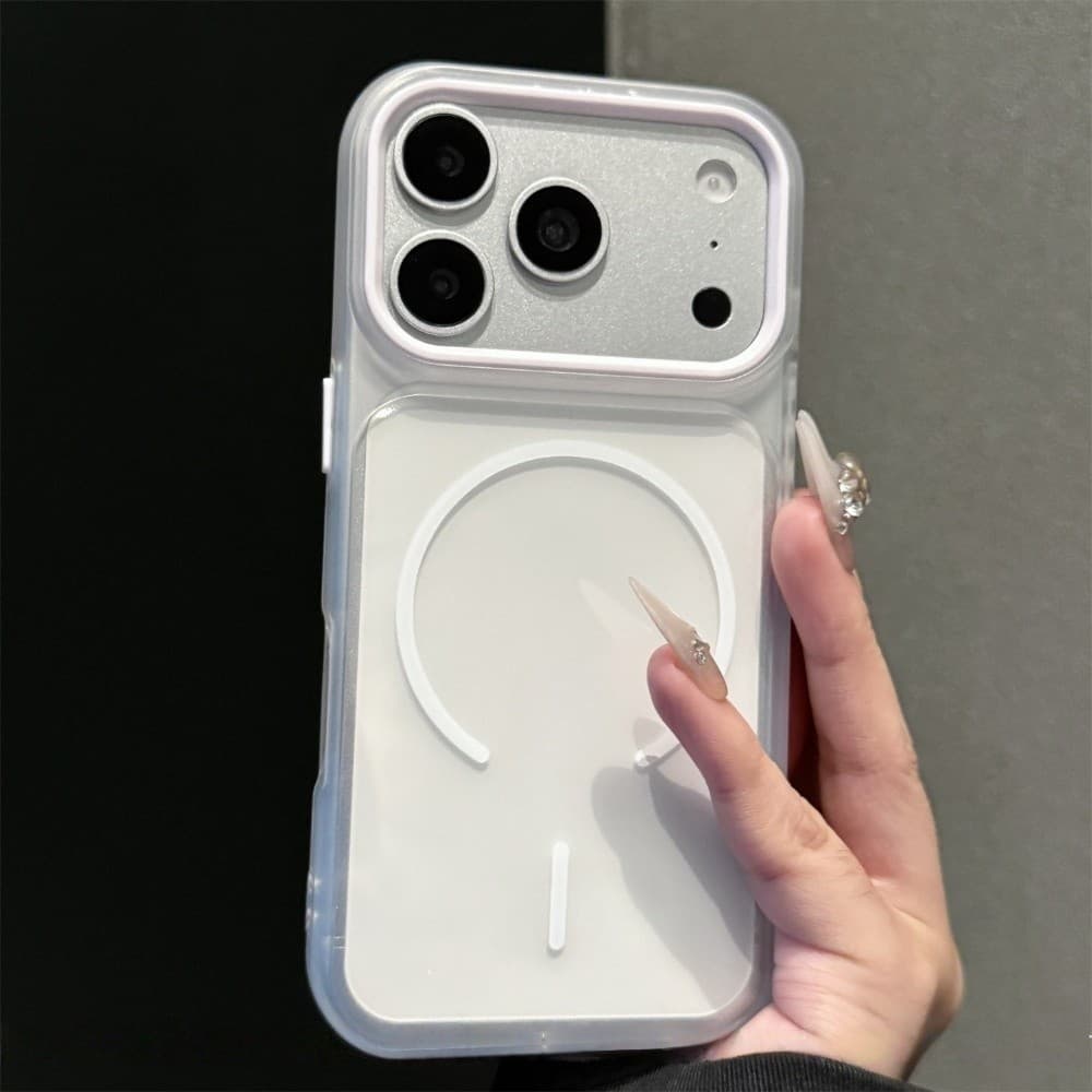 Capa De Telefone Magnética Anti-Amarelo Gradiente De Cristal Para iPhone 11 12 13 14 15 16 17 Pro Max 17Air Caixa De Car