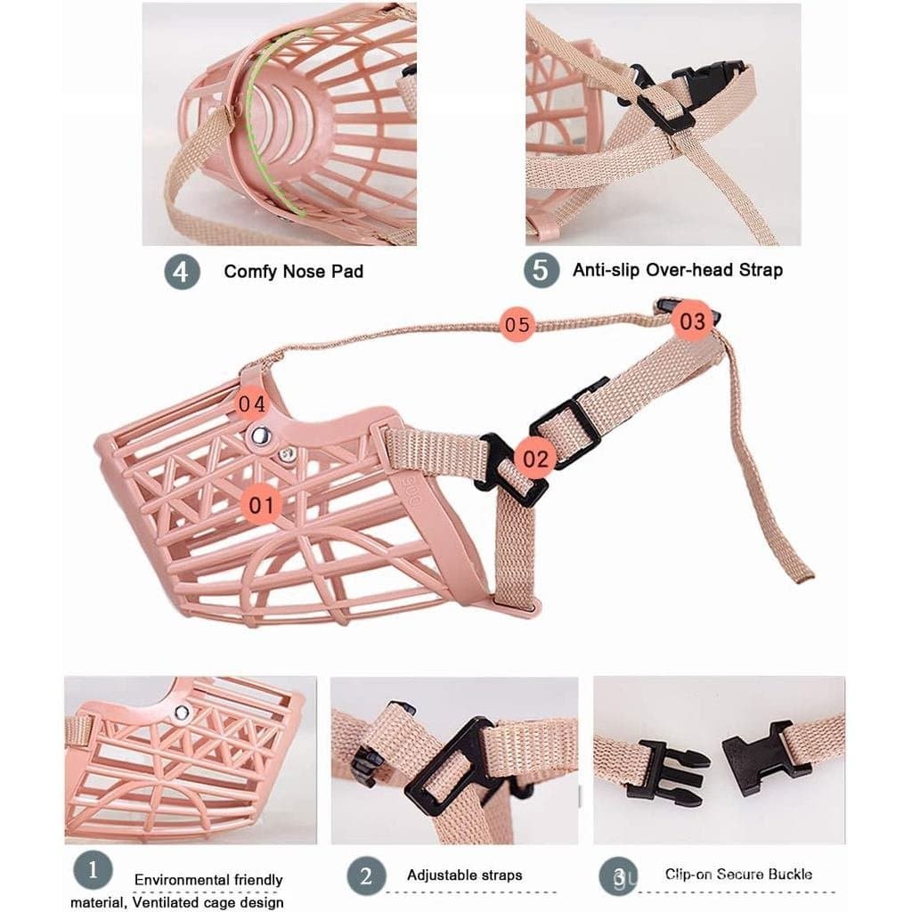 Focinheira de Cesto para Cães Grandes, Médios e Pequenos, Focinheiras de Gaiola para Prevenir Mordidas, Mastigação, Lamb