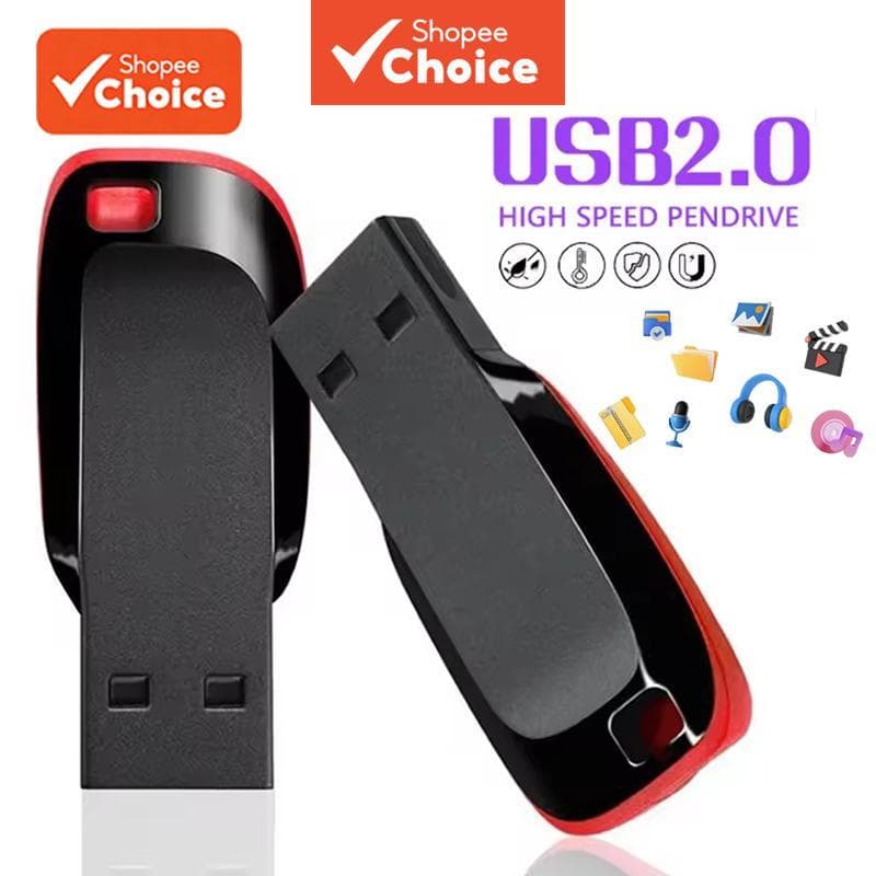 Pen drive portátil compacto 32 GB à prova d'água, compatível com computadores, laptops, TVs e caixas de som