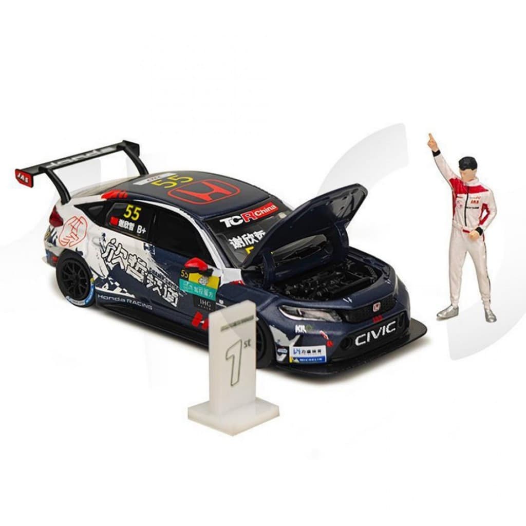 Poprace KLW0032-2 1 : 64 x KILO 1/64 Honda Civic Type R FL5 TCR Xie Xinzhe Canal CTCC Ningbo Coroa Dupla 2024 Carro Mode