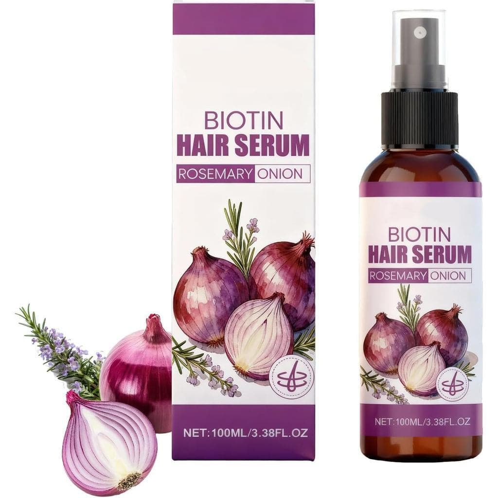 Sérum de Crescimento Capilar de Cebola, Spray de Óleo para Crescimento Capilar, Sérum de Cuidado Capilar com Alecrim e C