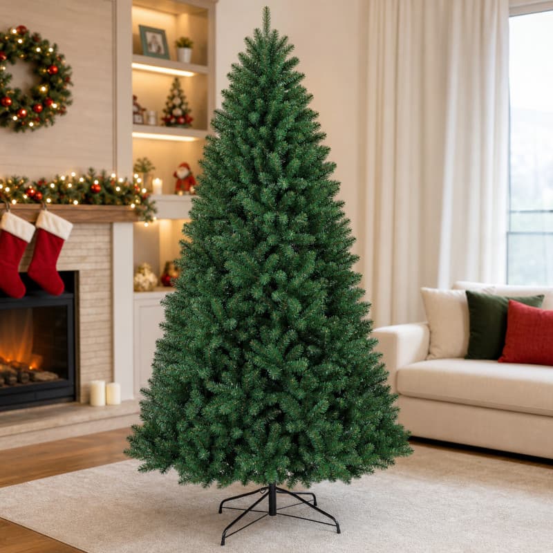 3M Árvore de Natal Tradicional  2,40M 2,1M e 1,8M 1,5M-Galhos Ajustável Hastes Flexíveis BASE DE METAL
