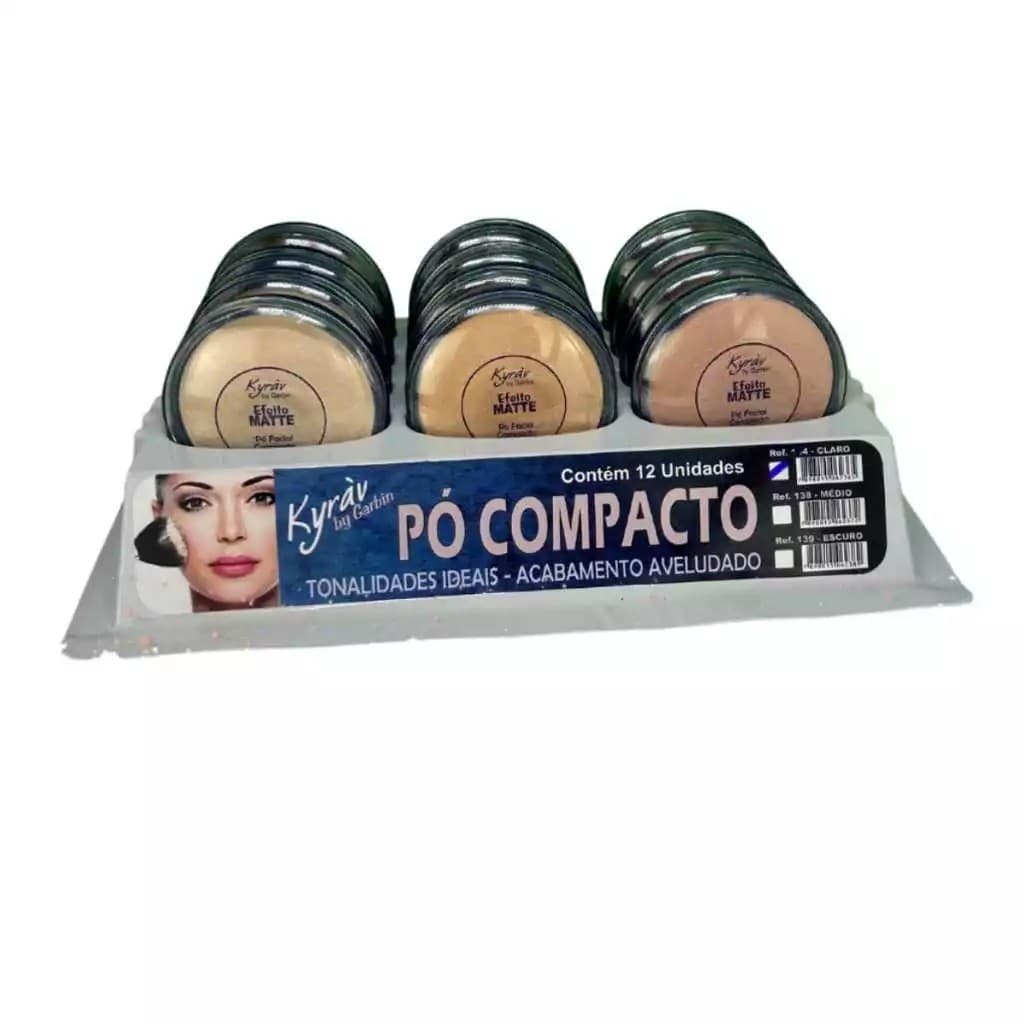 Pó Compacto Facial Efeito Matte Kyrav 10g - Maquiagem