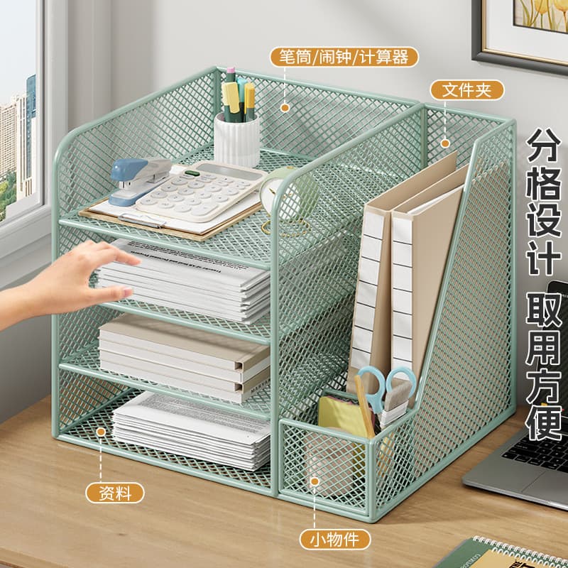 Mesa Multi-camada prateleira posição Industrial arquivo armazenamento ferramenta útil Desktop organização de dados quadr
