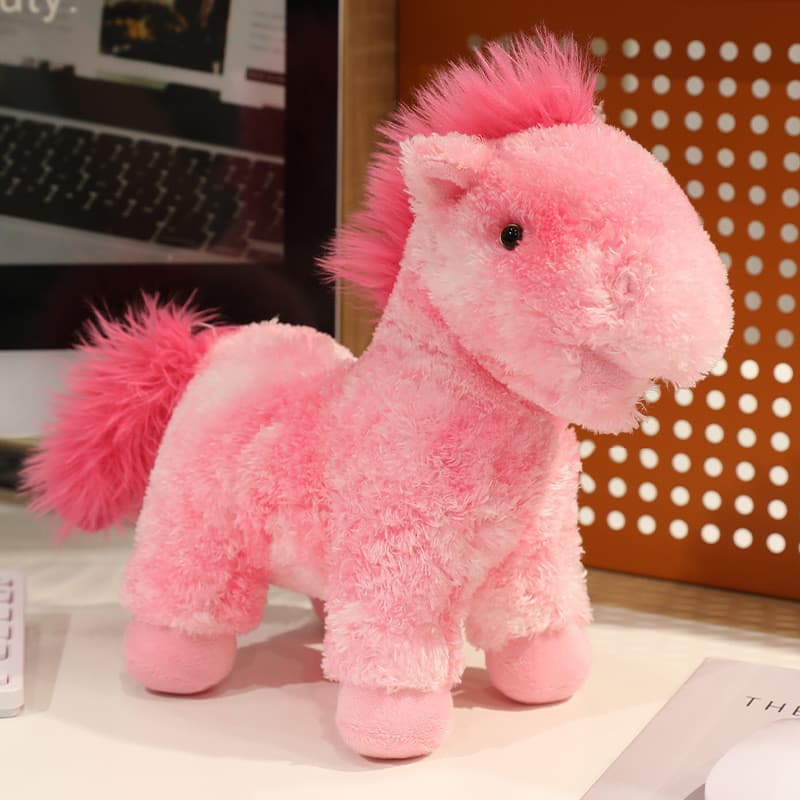 Novo Arco-Íris Pônei Brinquedo De Pelúcia Dos Desenhos Animados Colorido Boneca Ano Do Cavalo Mascote Reunião Anual Corp