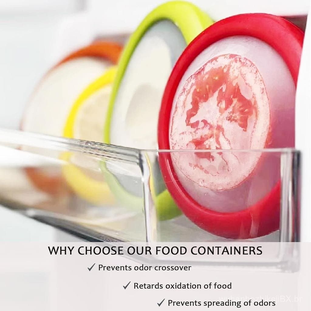 Recipientes de Armazenamento de Frutas ANGEO para Refrigerador, Protetor de Abacate, Caixa de Armazenamento Anti-Oxidaçã