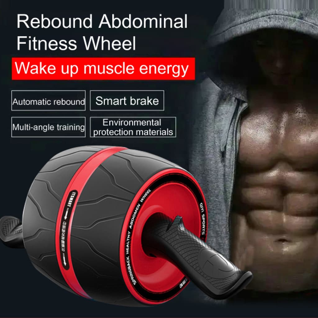 [Design Reversível] Abdominal Exercise Roller for Home Use Noiseless and Durable Fitness Tool/Equipamento/Gym