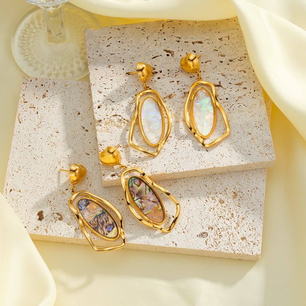 [Estoque pronto] Novo estilo moda elegante amor brincos irregulares brincos de aço inoxidável feminino simples incrustad
