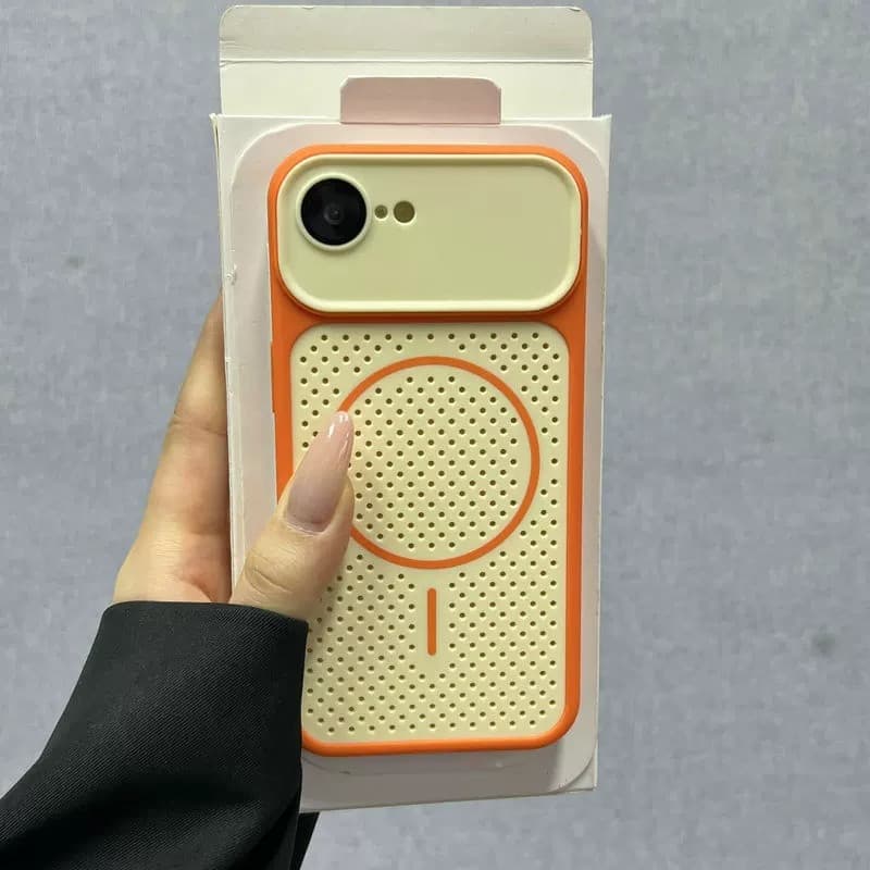Luxo Dopamina Doce Cor Magnética Caso De Telefone Para iPhone 12 13 14 Plus 15 16 17 Pro Max Dissipação De Calor Do Ar À
