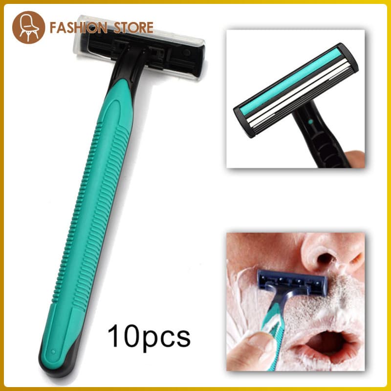 [Wishshopeelq] Barbeadores Sensíveis Para Barba E Cabeça De Alta Qualidade Lâminas Descartáveis 10 Unidades/Pacote