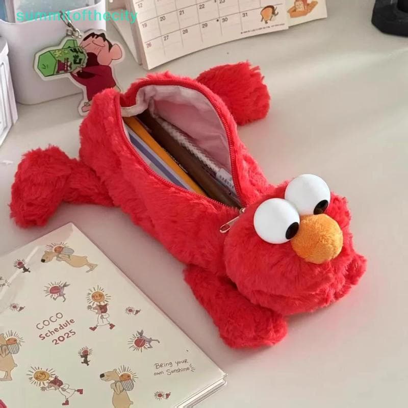 Estojo De Pelúcia Fofo Red Mockingbird Papelaria Para Estudantes Material Escolar Boneca Kawaii Bolsa De Armazenamento D