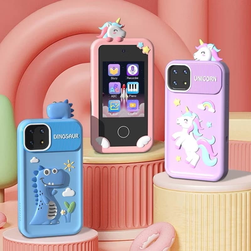 Telefone Celular Para Crianças Câmera Jogos Música Vídeos Touch Brinquedo Educativo Infantil Câmera infantil Digital