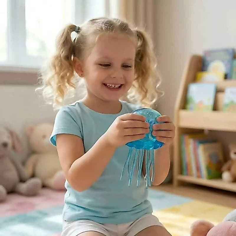 NeeDoh Jellyfish Cube Squish Toy Soft Jelly Stress Relief Fidget Sensory Para Crianças Adultos Inverno