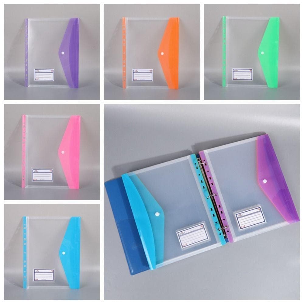 MSEADA 6pcs Carteiras De Pastas De Arquivo A4 , Organizador De Arquivos Documentos , Envelopes De Dinheiro , Transparent