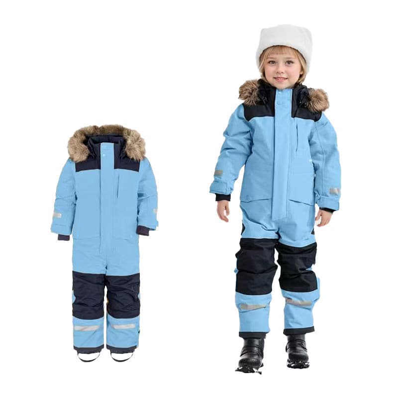 Macacão de Esqui Infantil para Meninos e Meninas, Outono Inverno, À Prova de Vento, Quente, Jaqueta e Calças de Fleece p