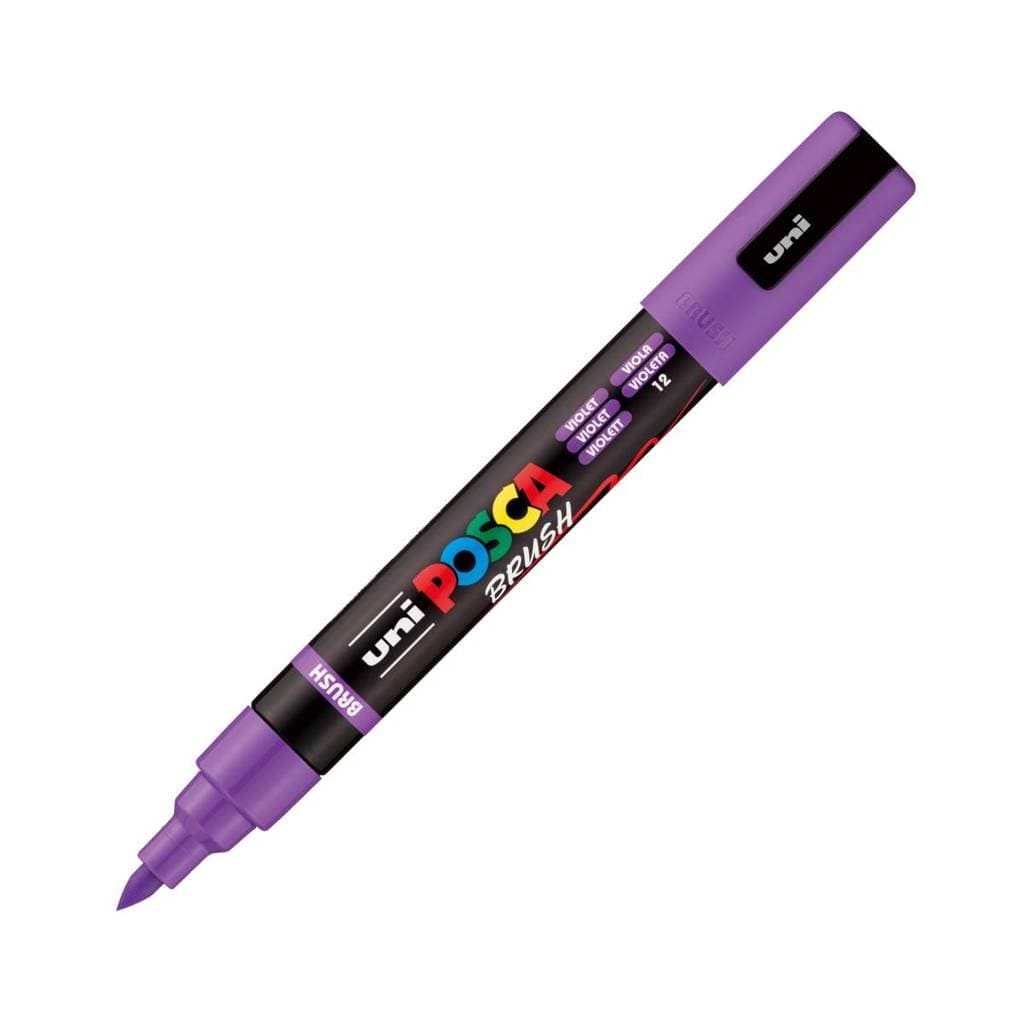 Caneta Posca PC-5MBR Brush Violeta uni-ball