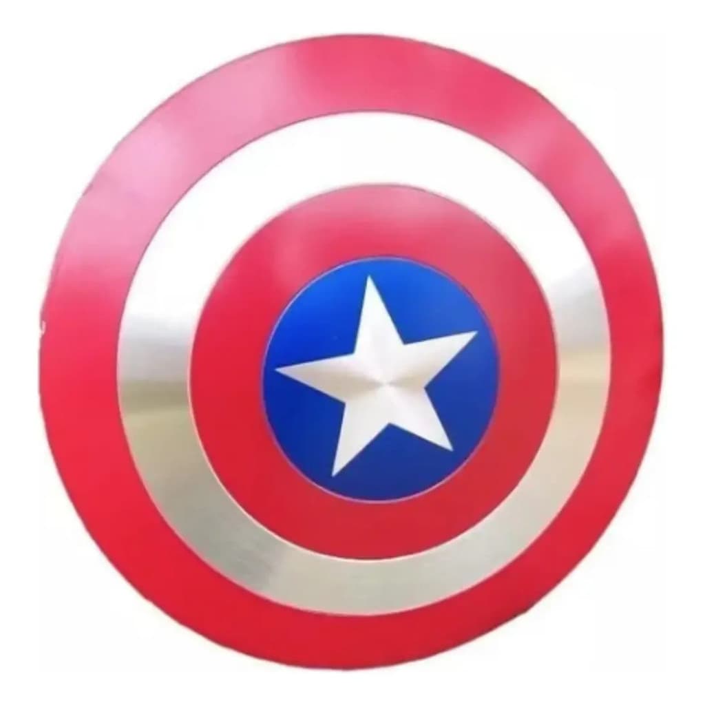 Escudo Capitão América Infantil 30cm Plástico Vermelho Marvel IDENTICO