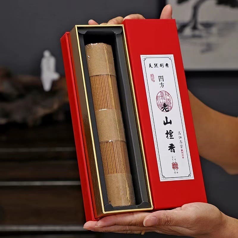 Incenso de fio de sândalo Laoshan Natural Incenso quadrado Ambergris reduzindo incenso verdadeiro Aromaterapia interna I